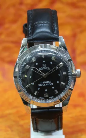 17 Jewels Wristwatch Roamer Vintage FHF ST96 Swiss Made Mechanical Hand Wind Mechanism