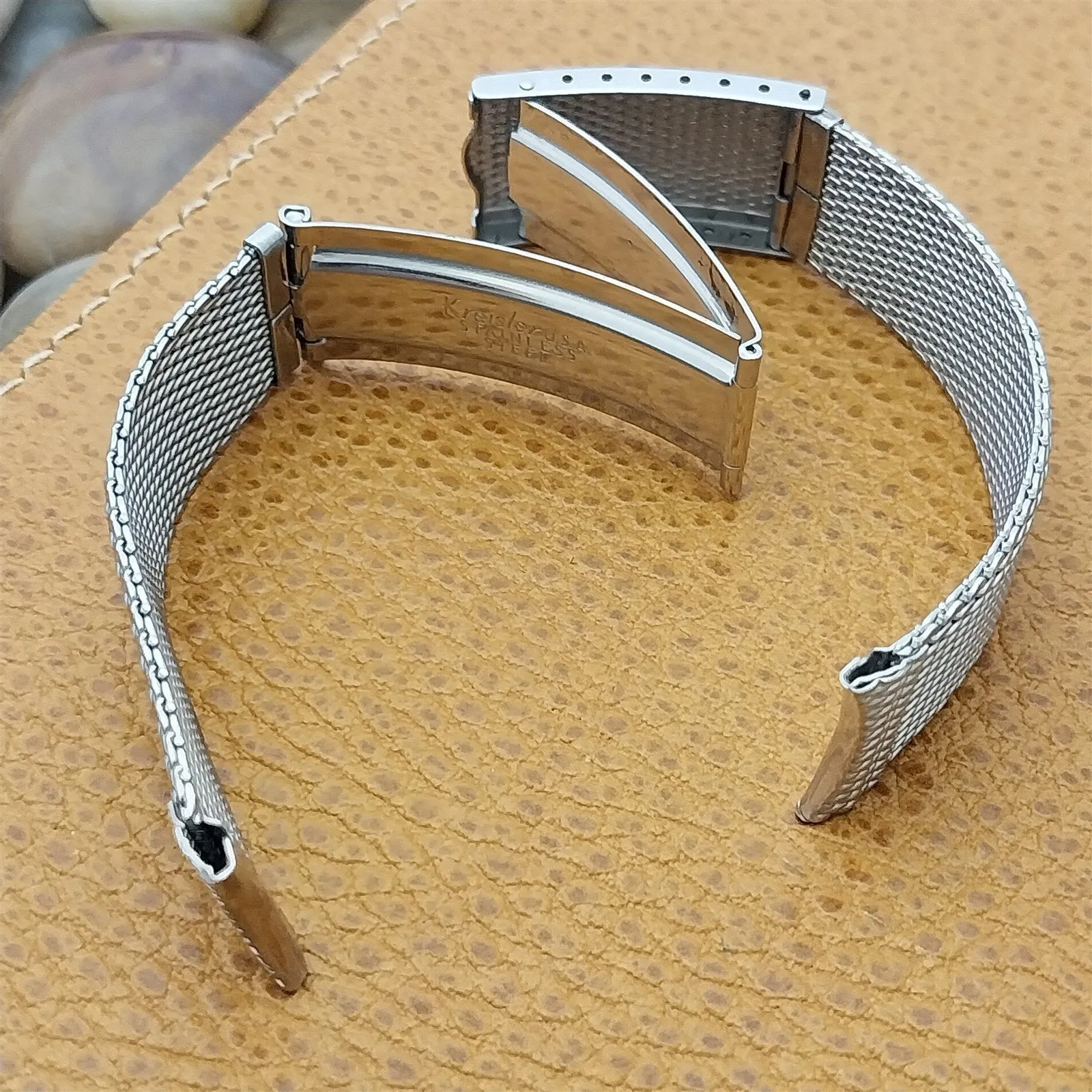 17.2mm Classic Stainless Steel Mesh Kreisler USA nos 1960s Vintage Watch Band