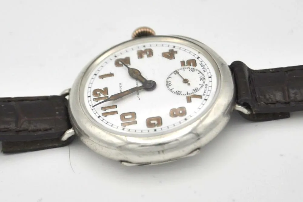 1917 Longines Mappin Campaign Trench Watch in Silver with Enamel Dial