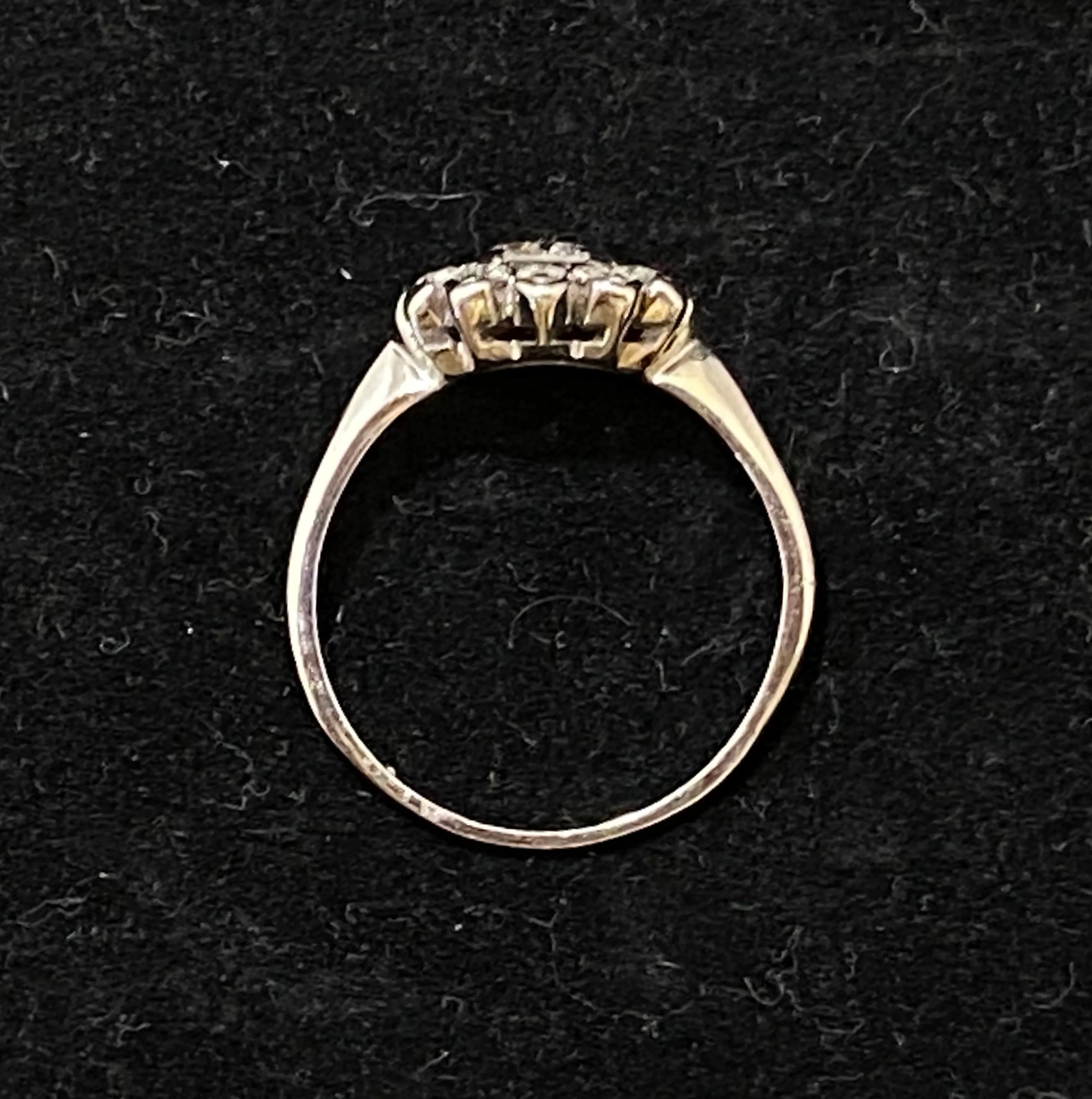 1920's Antique Designer 18K White Gold Old Mine Diamond Ring - $8K Appraisal Value w/CoA}