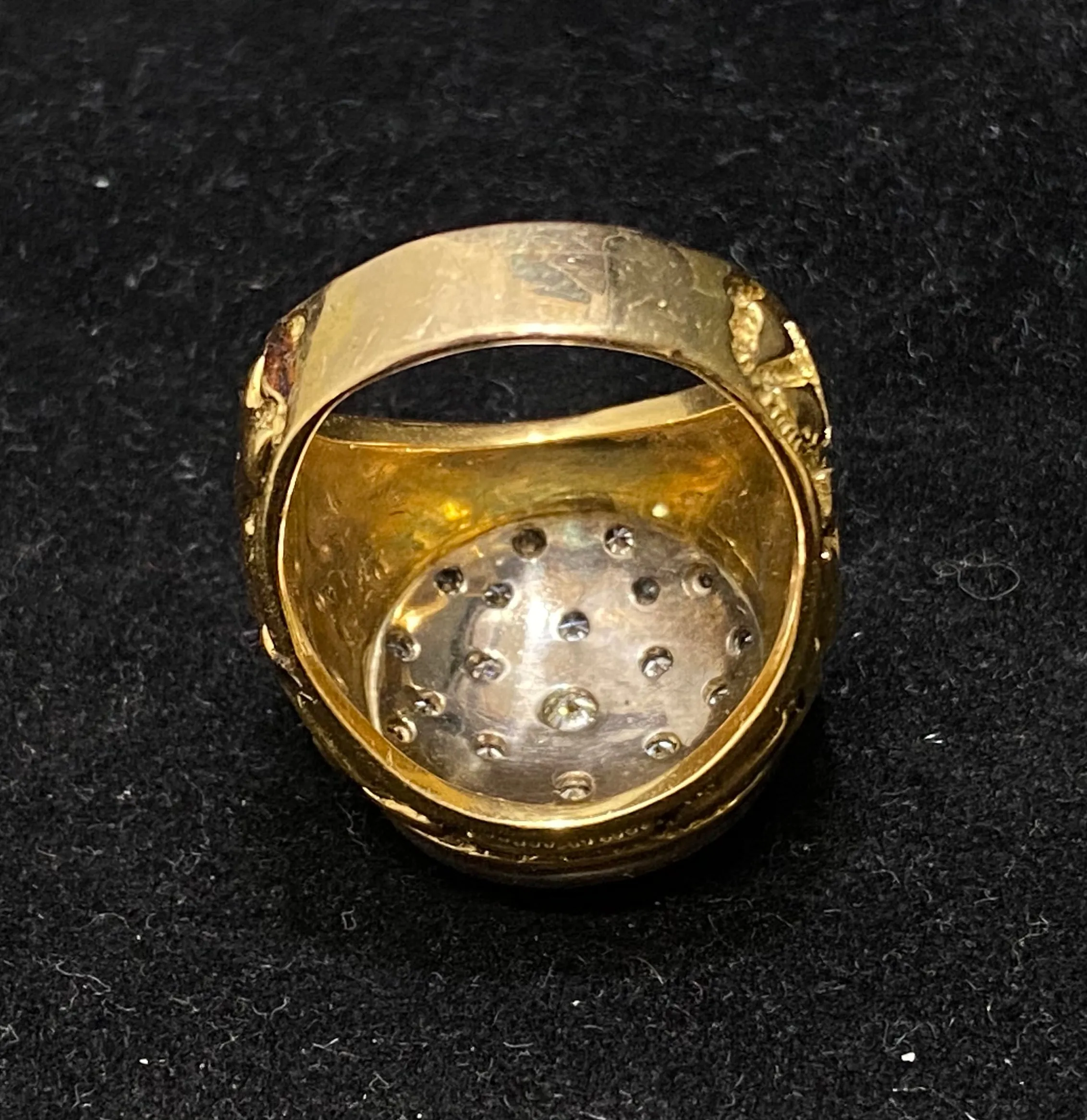 1930’s Antique Solid Yellow & White Gold 25-Diamond Ring - $12K Appraisal Value w/CoA}