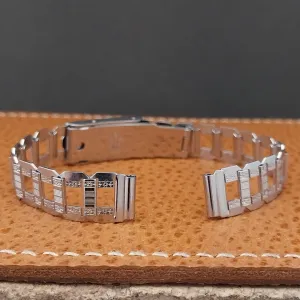 1930s Gemex Pontiac Chromium Plated Ladder Link Womens nos Vintage Watch Band