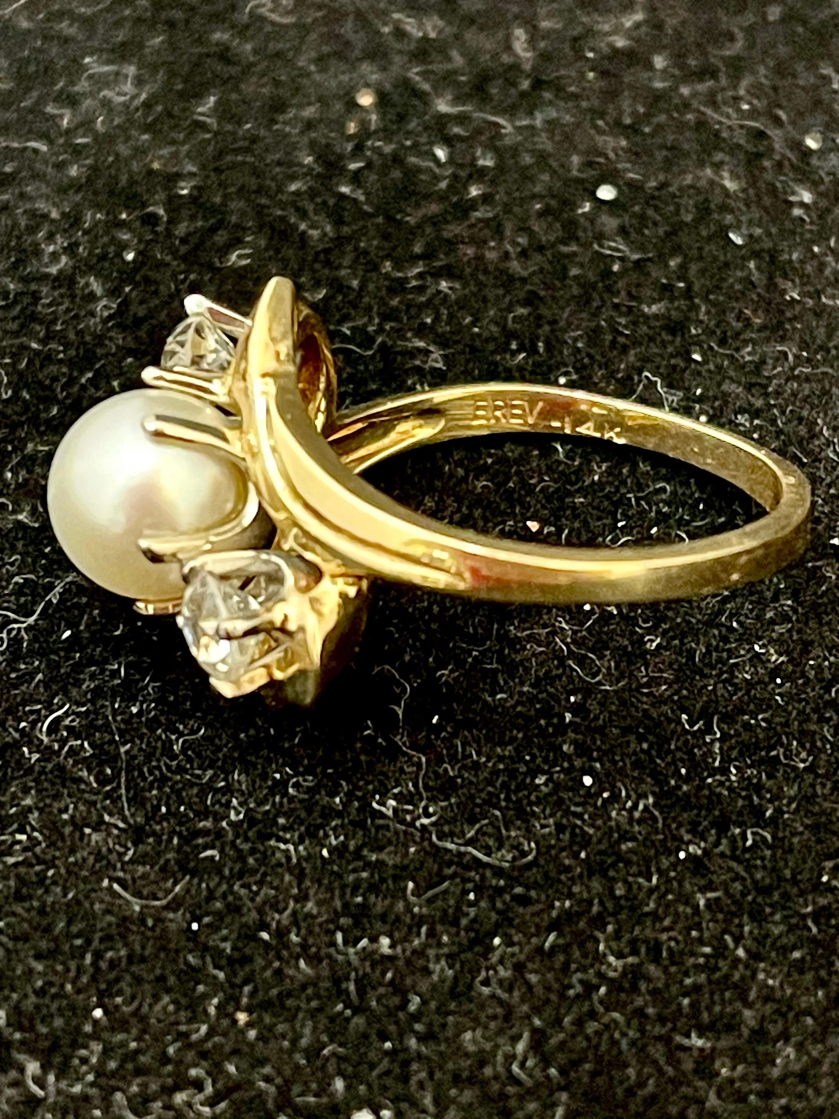 1940s Designer SYG w Pearl & Diamond Ring - $8K APR Value w/CoA}