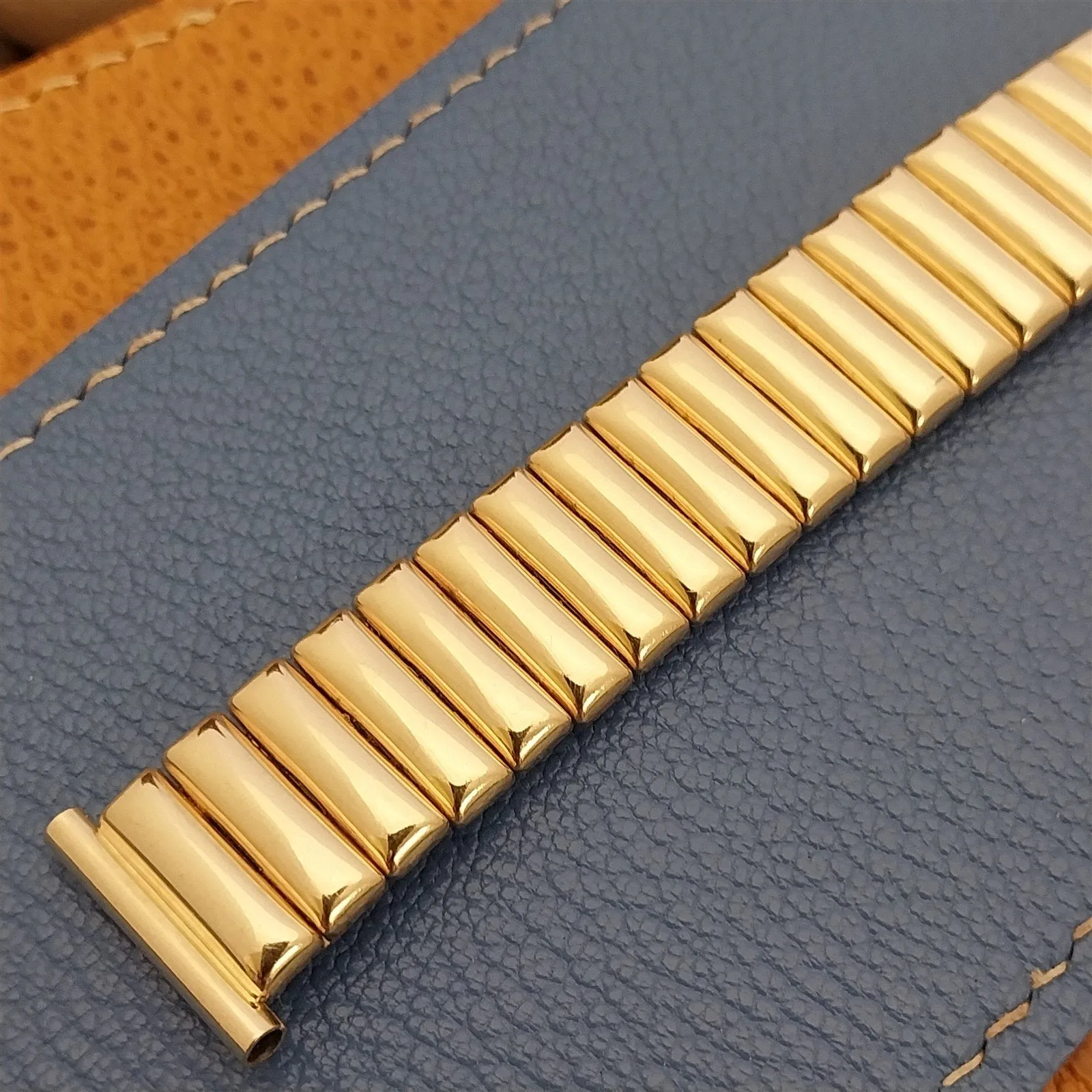 1940s Harwood 19mm 18mm 16mm Yellow Gold Filled Expansion nos Vintage Watch Band
