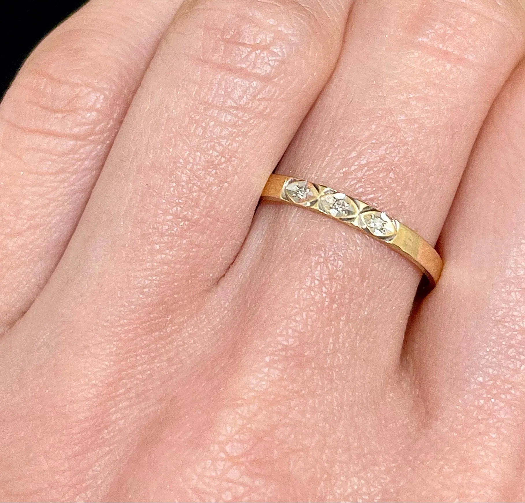 1940s Vintage Designer's  SYG Diamond Band Ring - $2.5K Appraisal Value w/ CoA!