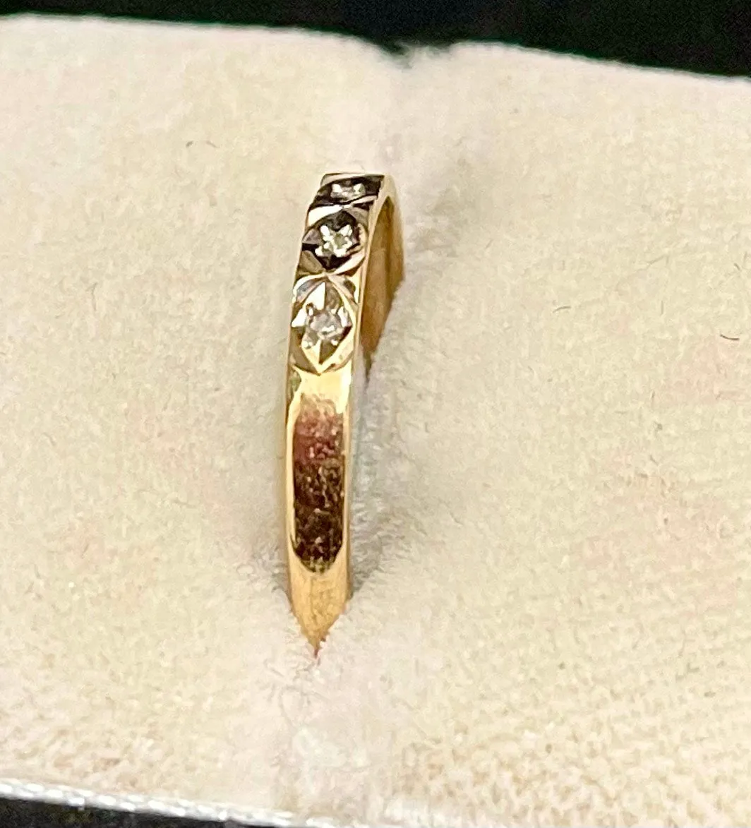 1940s Vintage Designer's  SYG Diamond Band Ring - $2.5K Appraisal Value w/ CoA!