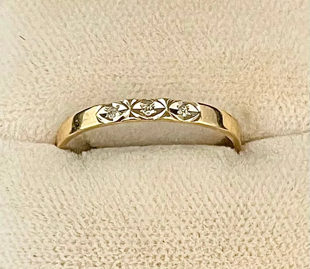 1940s Vintage Designer's  SYG Diamond Band Ring - $2.5K Appraisal Value w/ CoA!