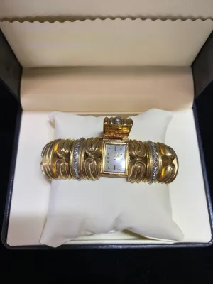 1940’s Vintage Mignon Solid Yellow Gold Covered Watch Bracelet - $60K Appraisal Value w/ CoA!