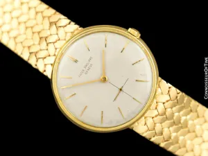 1958 Patek Philippe Vintage Mens Handwound Ref. 2573 18K Gold Bracelet Watch