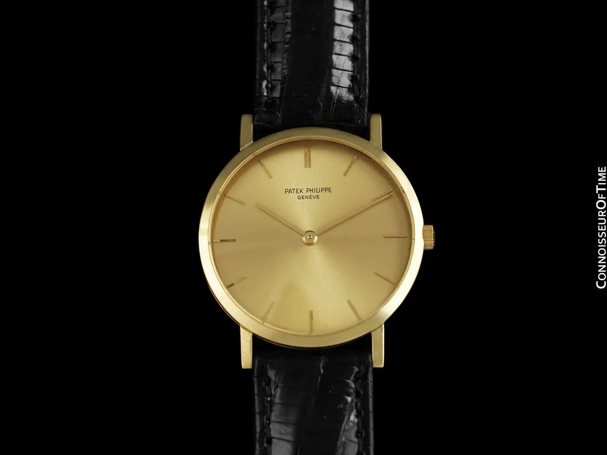 1964 Patek Philippe Vintage Mens Midsize Ultra Thin Watch, Ref. 3512 - 18K Gold