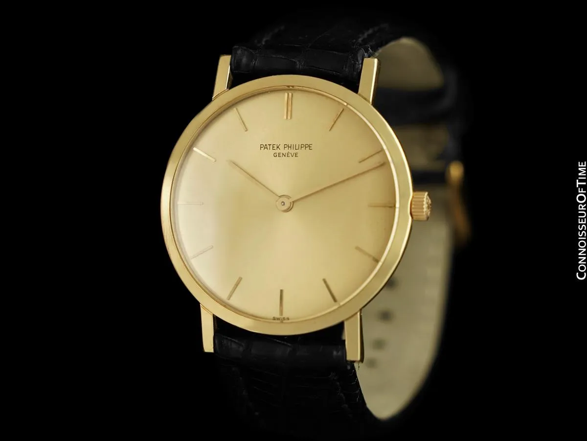 1964 Patek Philippe Vintage Mens Midsize Ultra Thin Watch, Ref. 3512 - 18K Gold