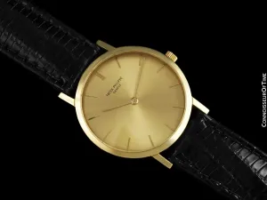 1964 Patek Philippe Vintage Mens Midsize Ultra Thin Watch, Ref. 3512 - 18K Gold