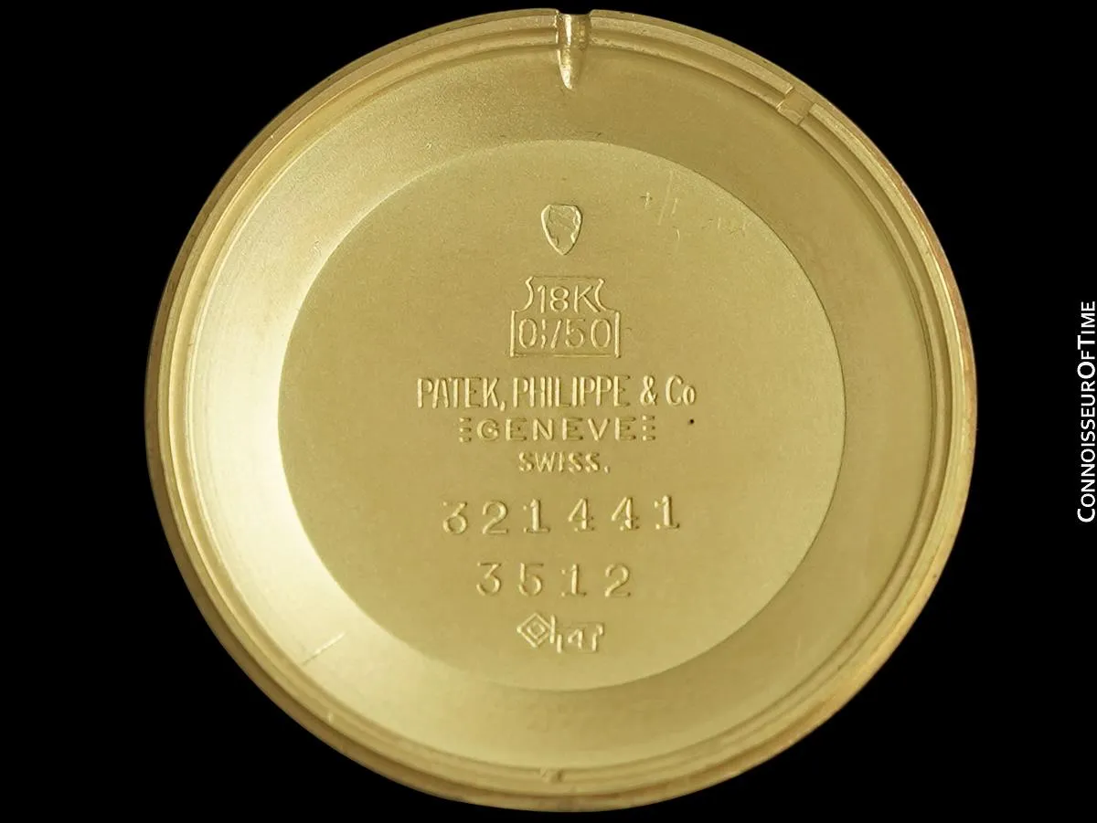 1964 Patek Philippe Vintage Mens Midsize Ultra Thin Watch, Ref. 3512 - 18K Gold