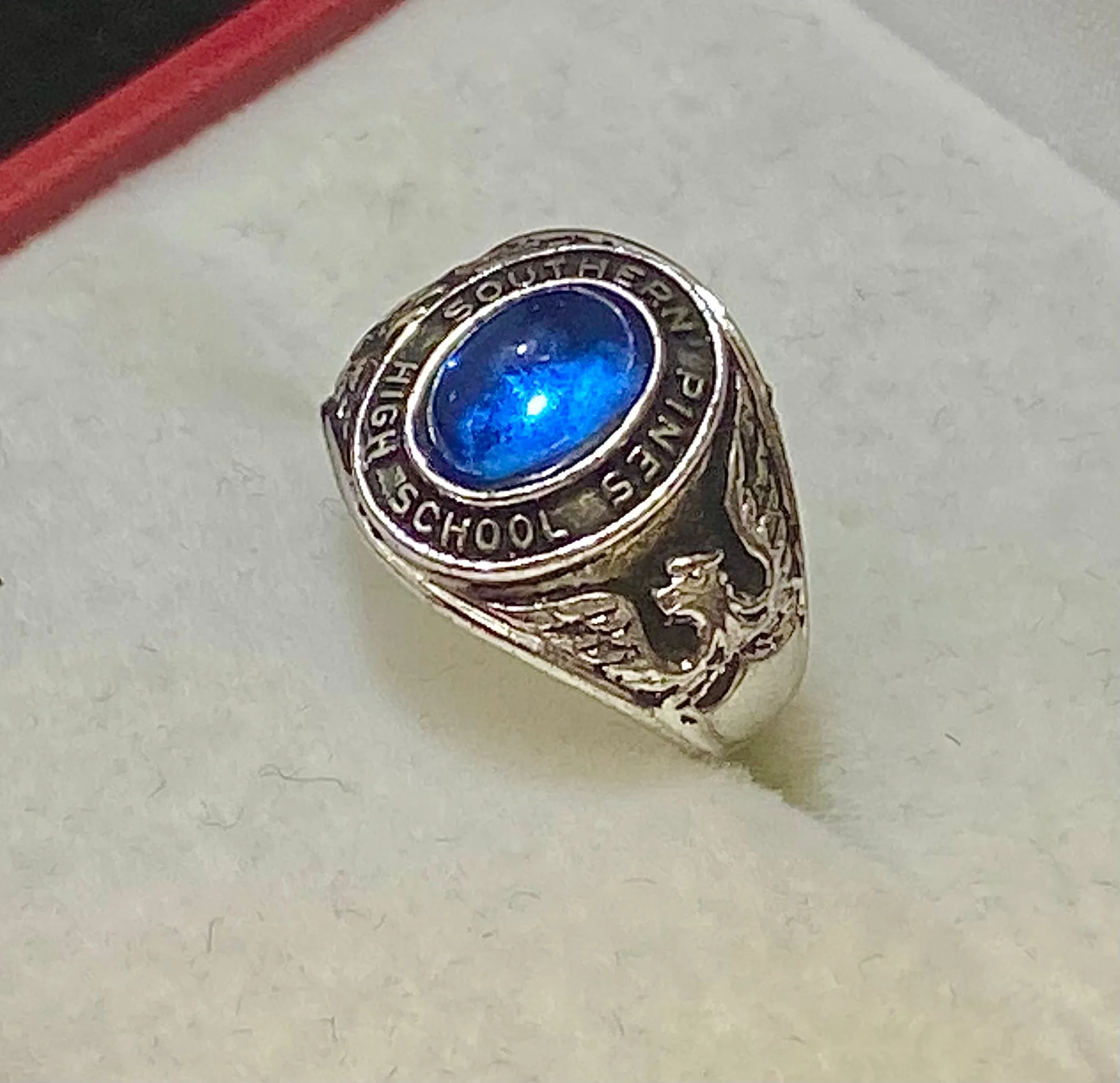 1970’s Southern Pines (Pinecrest) High School Ring in Sterling Silver - $3K Appraisal Value w/CoA}