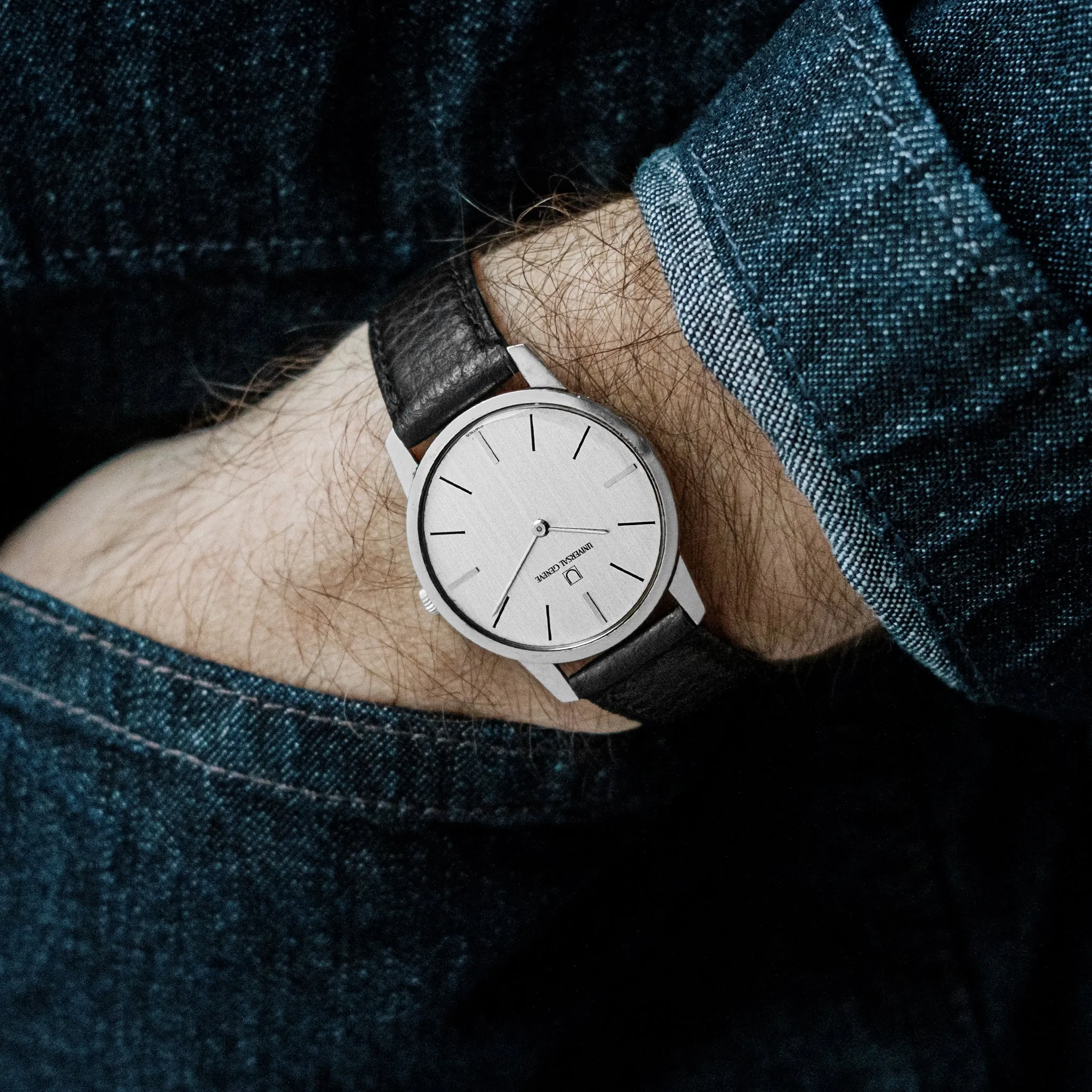 1970s Universal Genève Dress Watch Ref. 842101 In Stainless Steel