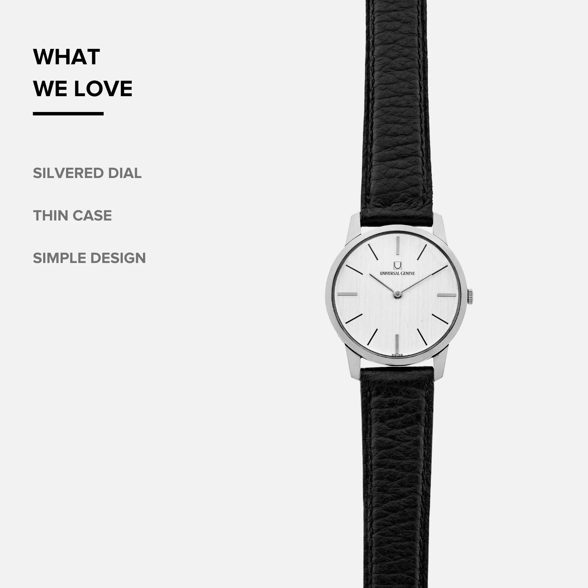 1970s Universal Genève Dress Watch Ref. 842101 In Stainless Steel