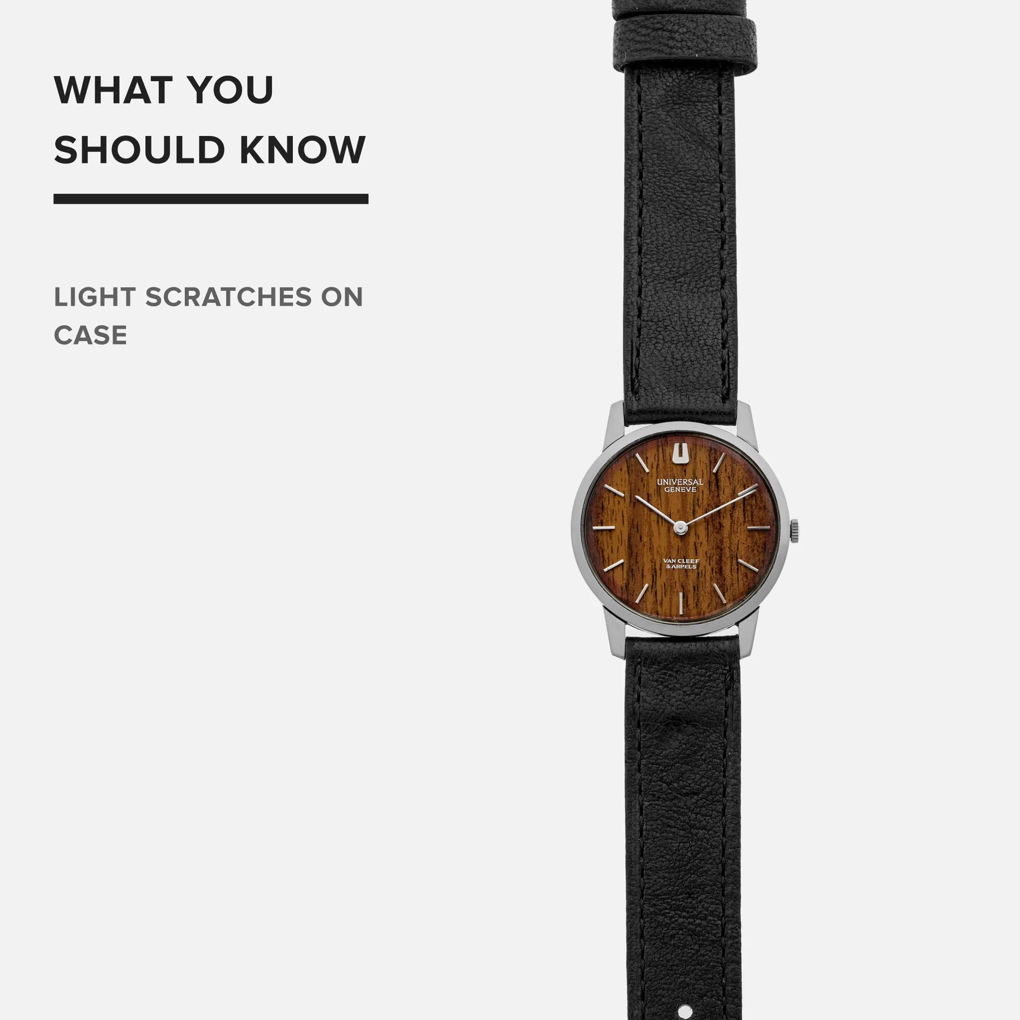 1970s Universal Genève Retailed by Van Cleef & Arpels Ref. 842101 With 'Wood' Dial