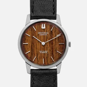 1970s Universal Genève Retailed by Van Cleef & Arpels Ref. 842101 With 'Wood' Dial