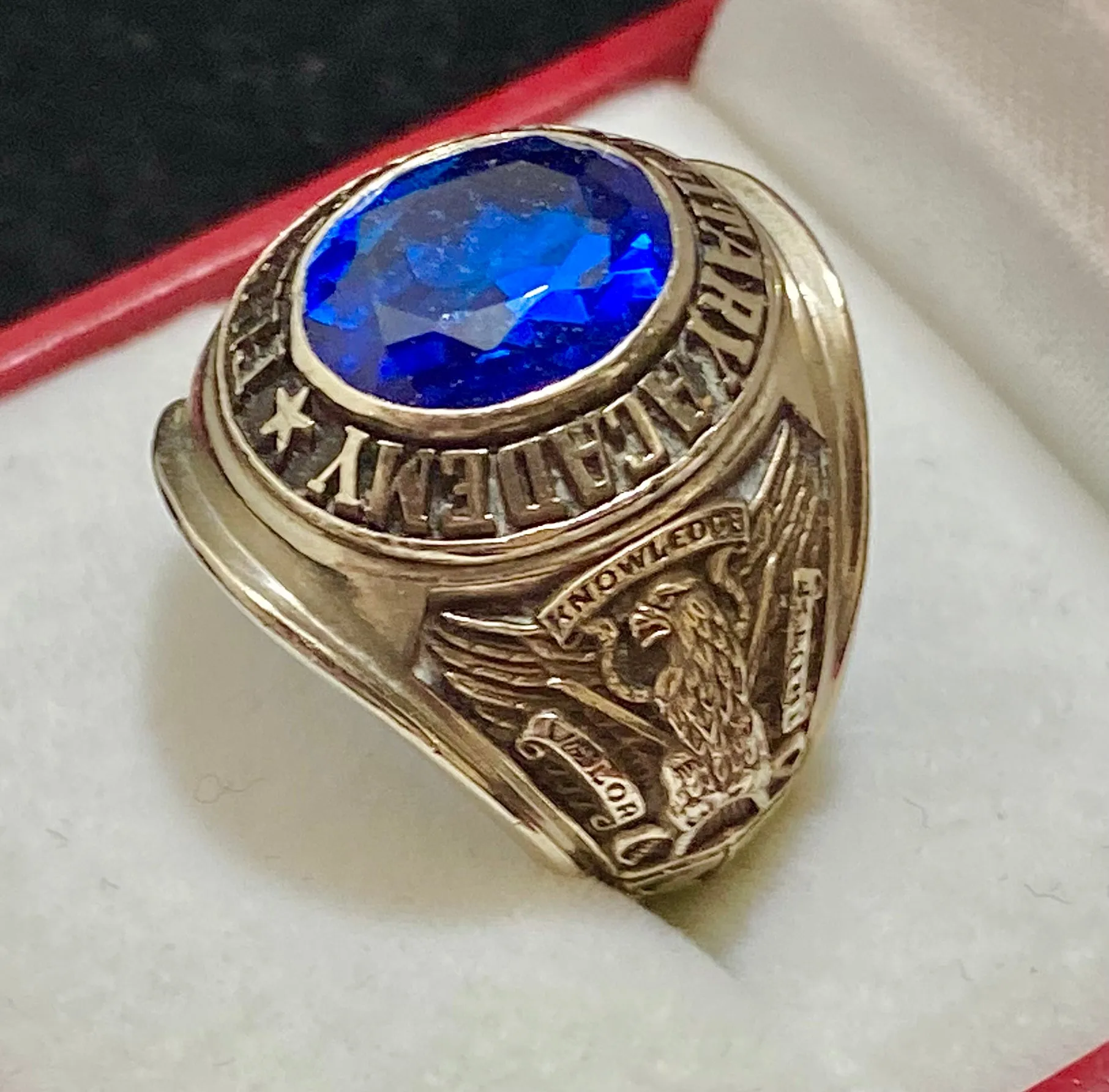 1976 Frederick Military Academy Ring in Solid White Gold - $6K Appraisal Value w/CoA}