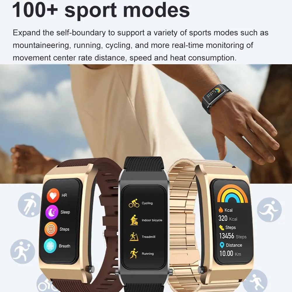 1.98 Inch 2 In 1 Bluetooth Earphone Smart Watch With Ecg & Nfc Support