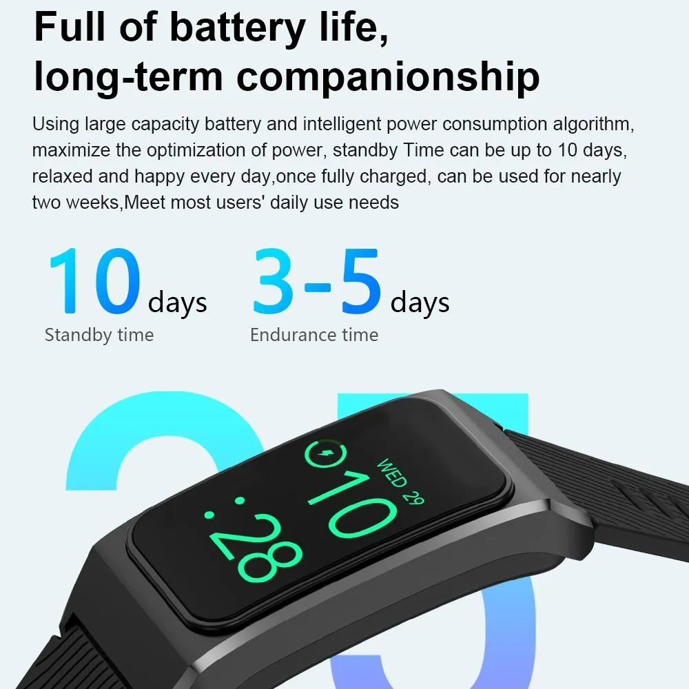 1.98 Inch 2 In 1 Bluetooth Earphone Smart Watch With Ecg & Nfc Support
