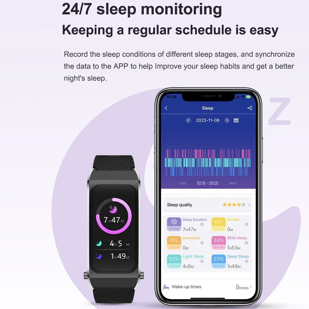 1.98 Inch 2 In 1 Bluetooth Earphone Smart Watch With Ecg & Nfc Support