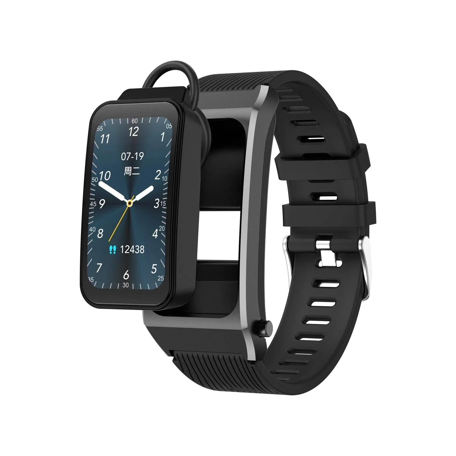 1.98 Inch 2 In 1 Bluetooth Earphone Smart Watch With Ecg & Nfc Support