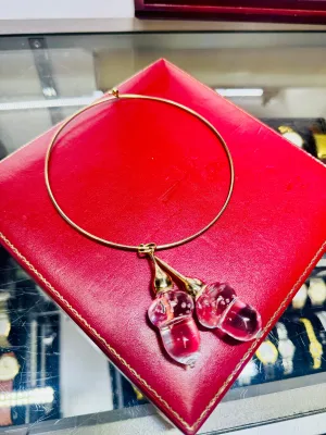 1990s Original Steuben Acorn Solid Gold Brand New Necklace -  $15K APR w/ CoA!!!