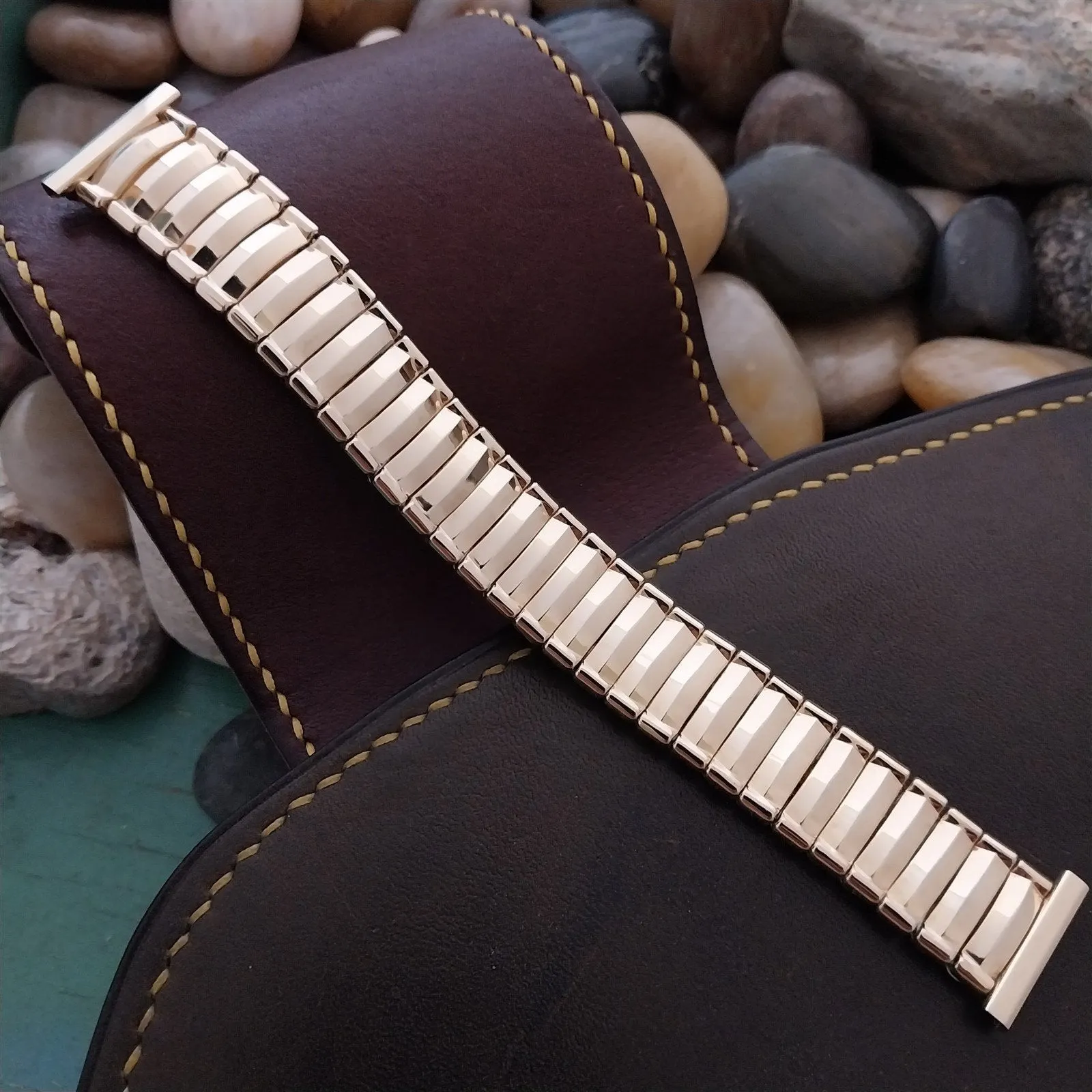 19mm 18mm 17.2mm Gold-Filled JB Champion Unused MCM 1950s Stretch Watch Band