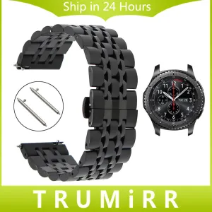 22mm Stainless Steel Watchband   Quick Release Pins for Samsung Gear S3 Classic Frontier Watch Band Wrist Strap Link Bracelet