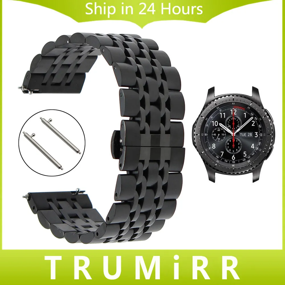 22mm Stainless Steel Watchband   Quick Release Pins for Samsung Gear S3 Classic Frontier Watch Band Wrist Strap Link Bracelet