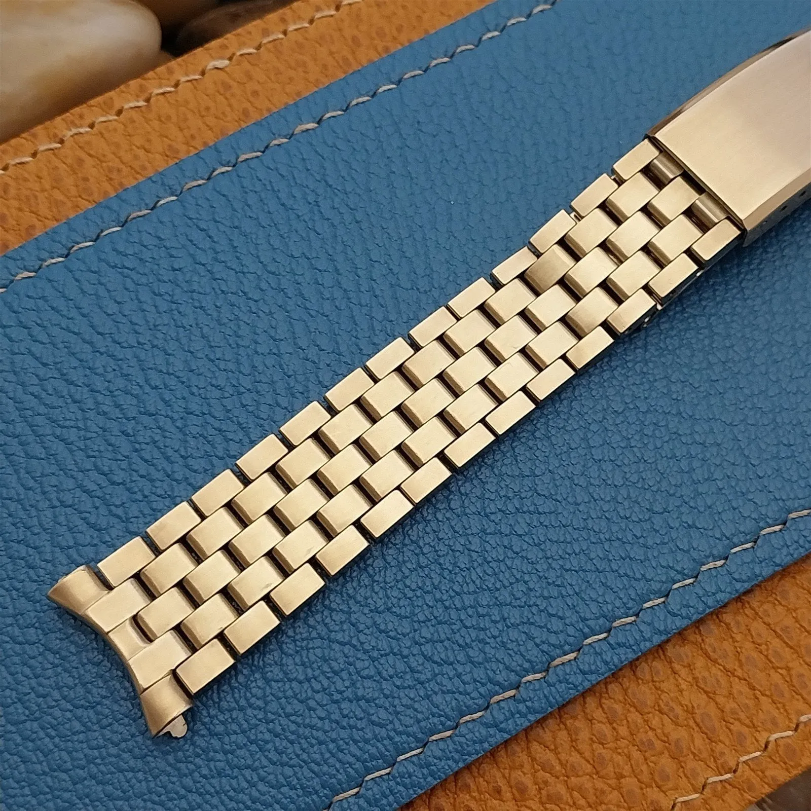 3/4" JB Champion Gold-Filled Classic Brick Link Unused 1979 Vintage Watch Band