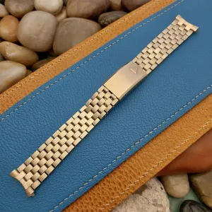 3/4" JB Champion Gold-Filled Classic Brick Link Unused 1979 Vintage Watch Band