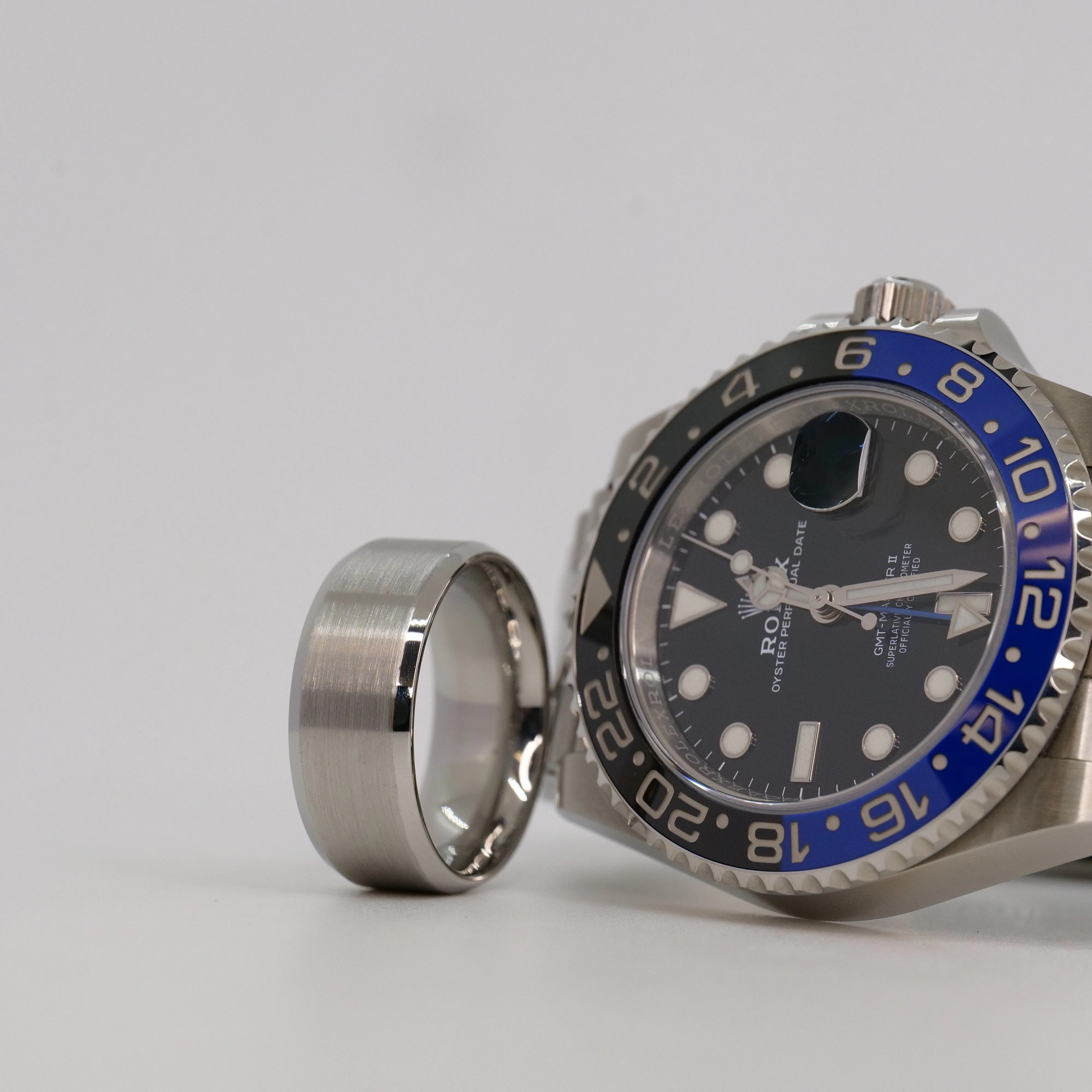 8mm Beveled 904L Stainless Steel Ring