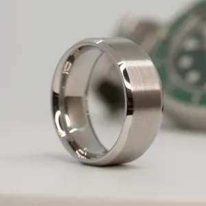 8mm Beveled 904L Stainless Steel Ring
