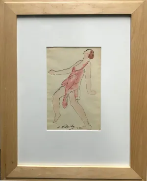 Abhraham Walkowitz Watercolor Ink Drawing of Isadora Duncan Sgd.- $5K APR w/CoA