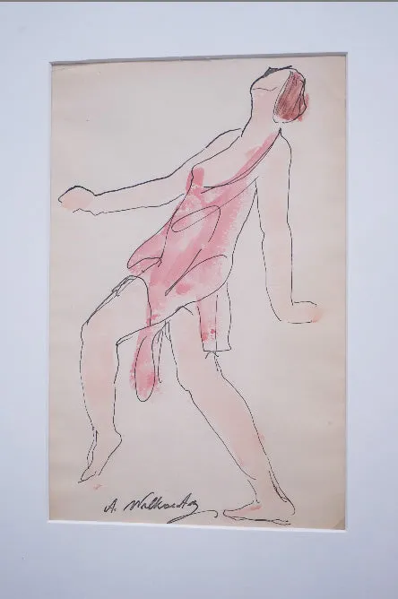 Abhraham Walkowitz Watercolor Ink Drawing of Isadora Duncan Sgd.- $5K APR w/CoA