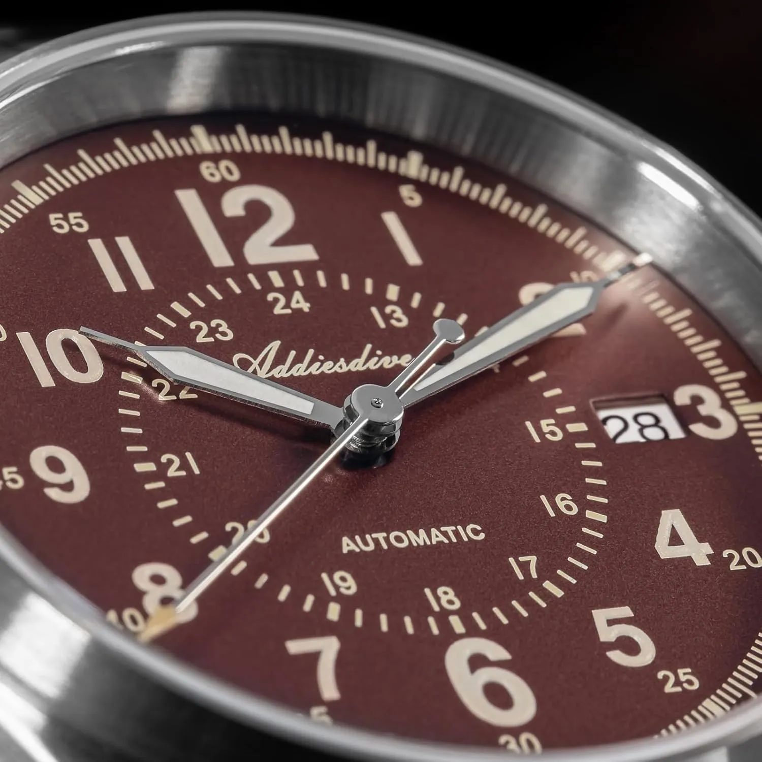 ADDIESDIVE Retro Automatic Watches for Men NH35A Sapphire Crystal 200 M Waterproof BGW9 Super Luminous Vintage Matte Dial