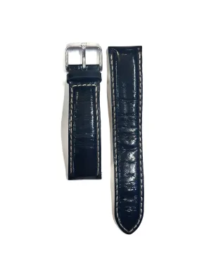 Alfred Hammel Used Padded Black Leather Watch Strap - $400 APR w/ CoA!