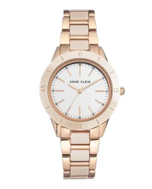 Anne Klein White Dial Ladies Watch AK/3160TNRG