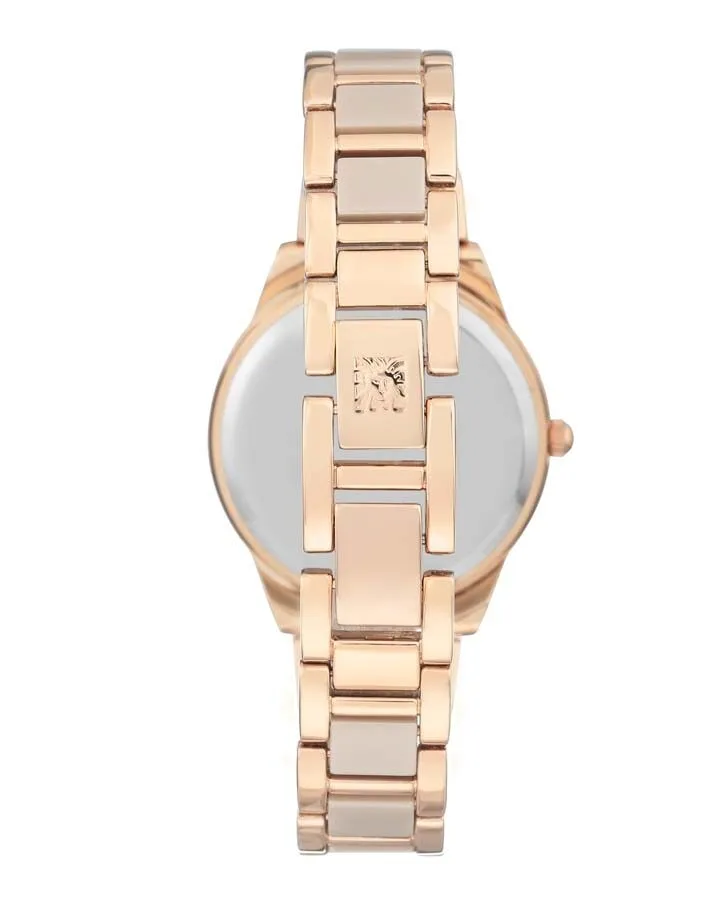 Anne Klein White Dial Ladies Watch AK/3160TNRG