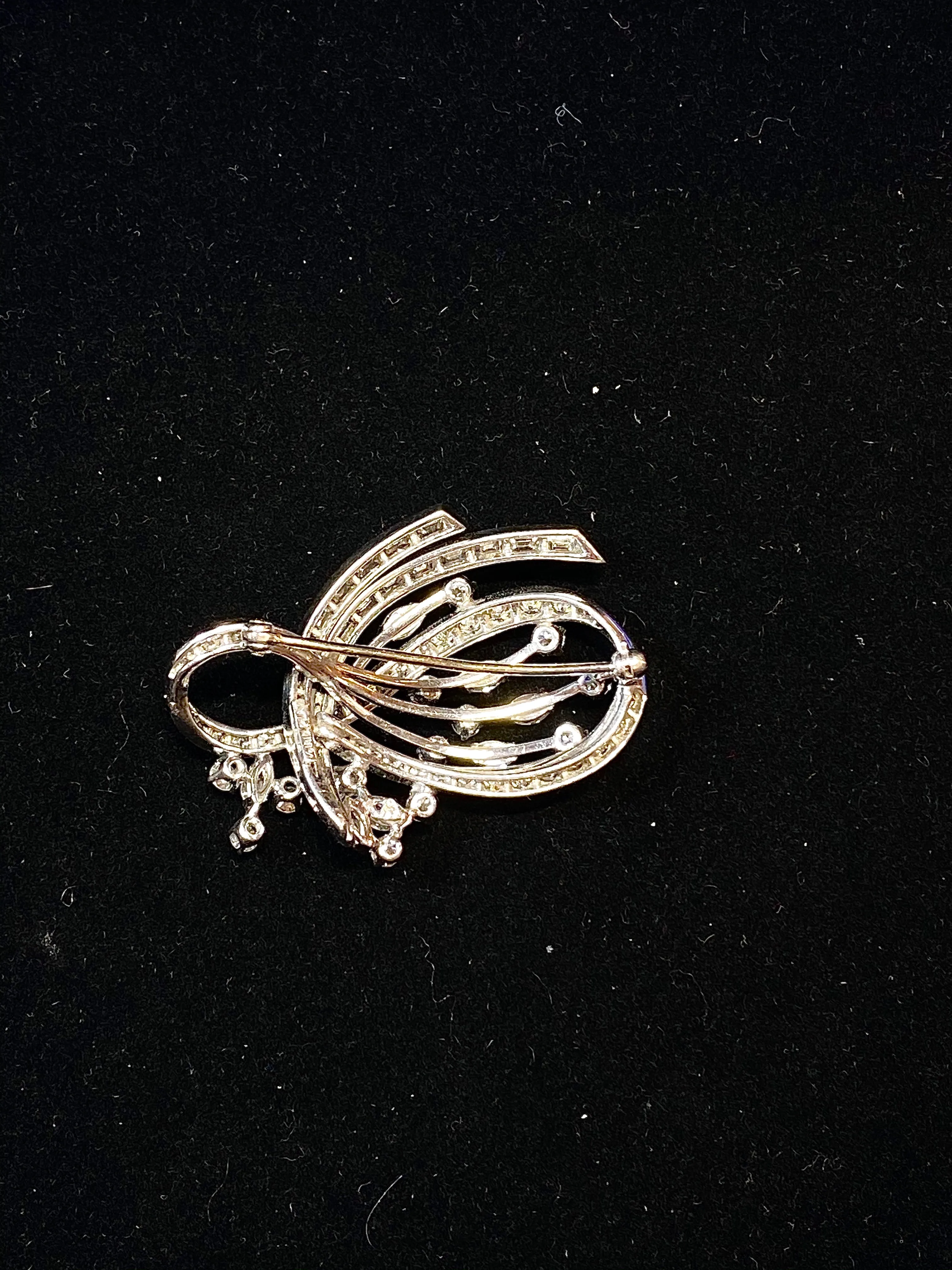 Antique Designer Platinum 70 Different Shape Diamonds Brooch/Pin w $60K COA!}