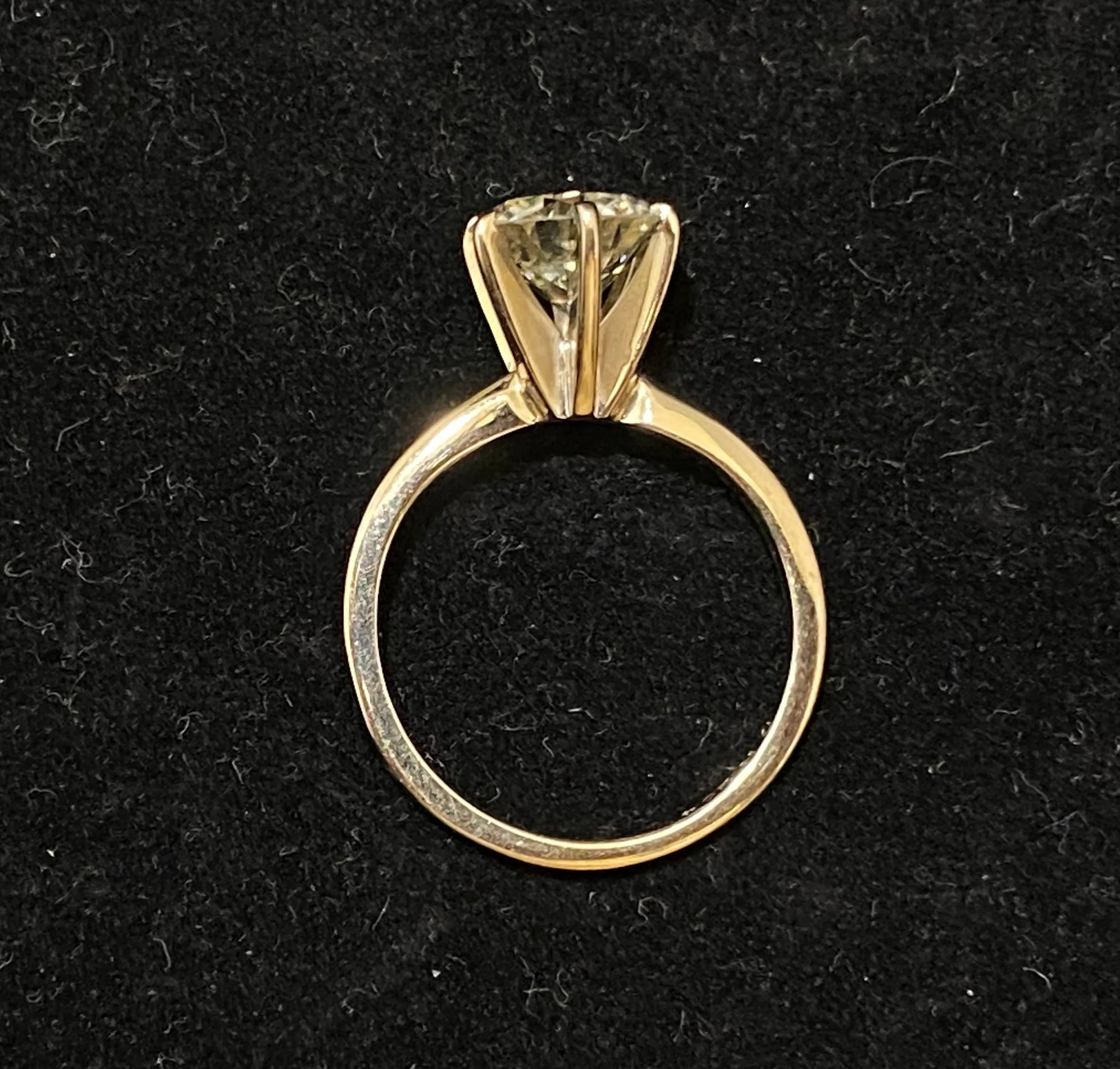 Antique Designer Solid YG Old Mine Diamond Solitaire Engagement Ring - $60K Appraisal Value w/CoA}