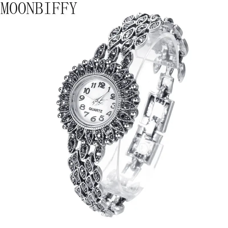 Antique Tibetan Silver Quartz Women's Watch