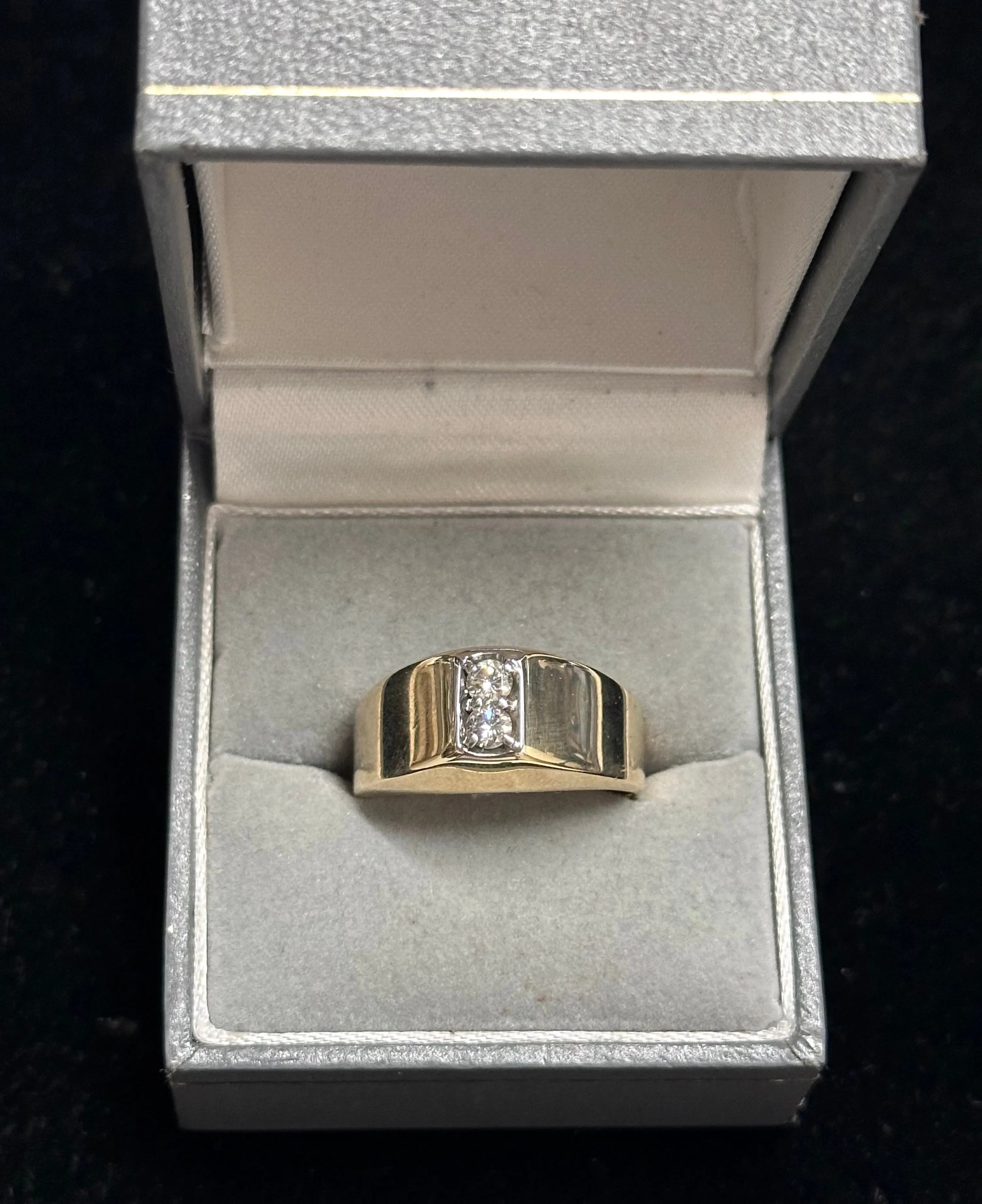 ANTIQUE UNISEX ROUND DIAMOND YELLOW GOLD SETTING RING - $6K APR w/ CoA!!!!!!!!!!