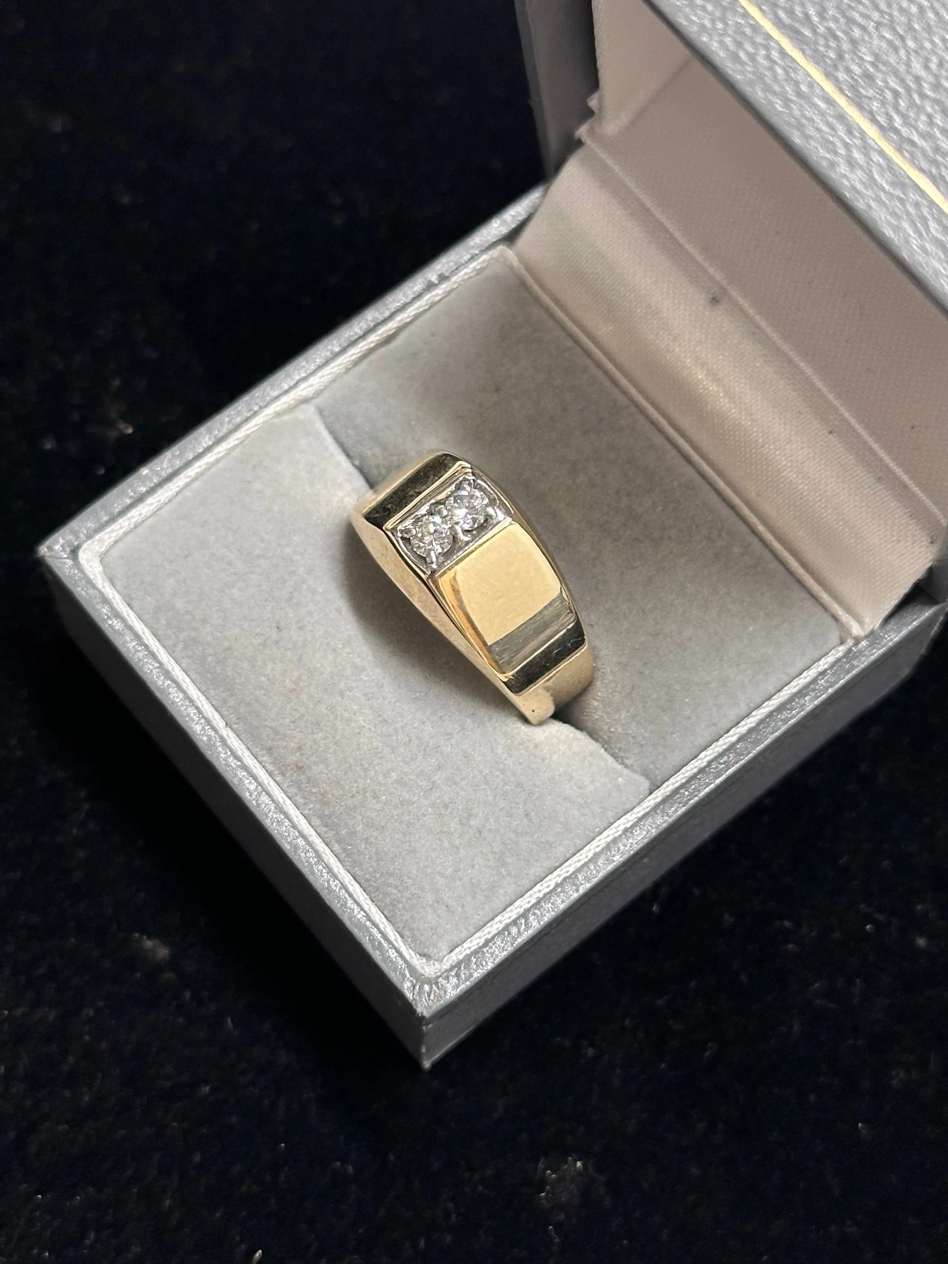 ANTIQUE UNISEX ROUND DIAMOND YELLOW GOLD SETTING RING - $6K APR w/ CoA!!!!!!!!!!