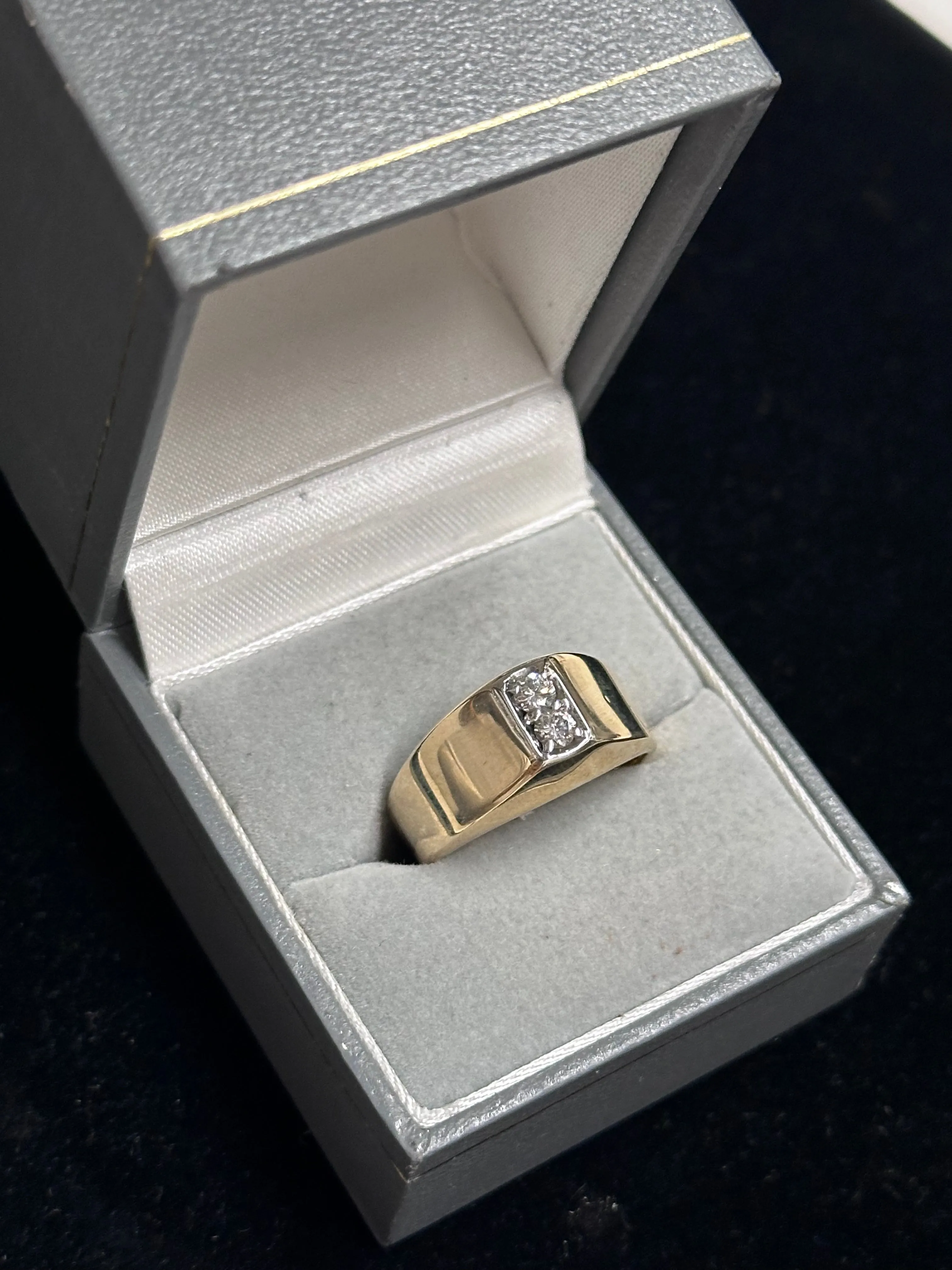 ANTIQUE UNISEX ROUND DIAMOND YELLOW GOLD SETTING RING - $6K APR w/ CoA!!!!!!!!!!