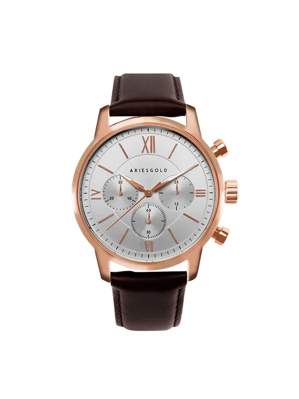 Aries Gold Urban Eternal Brown Leather Strap G 1027 RG-S Watch