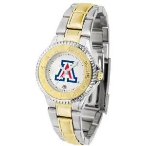 Arizona Wildcats Ladies Competitor Two-Tone Band Watch