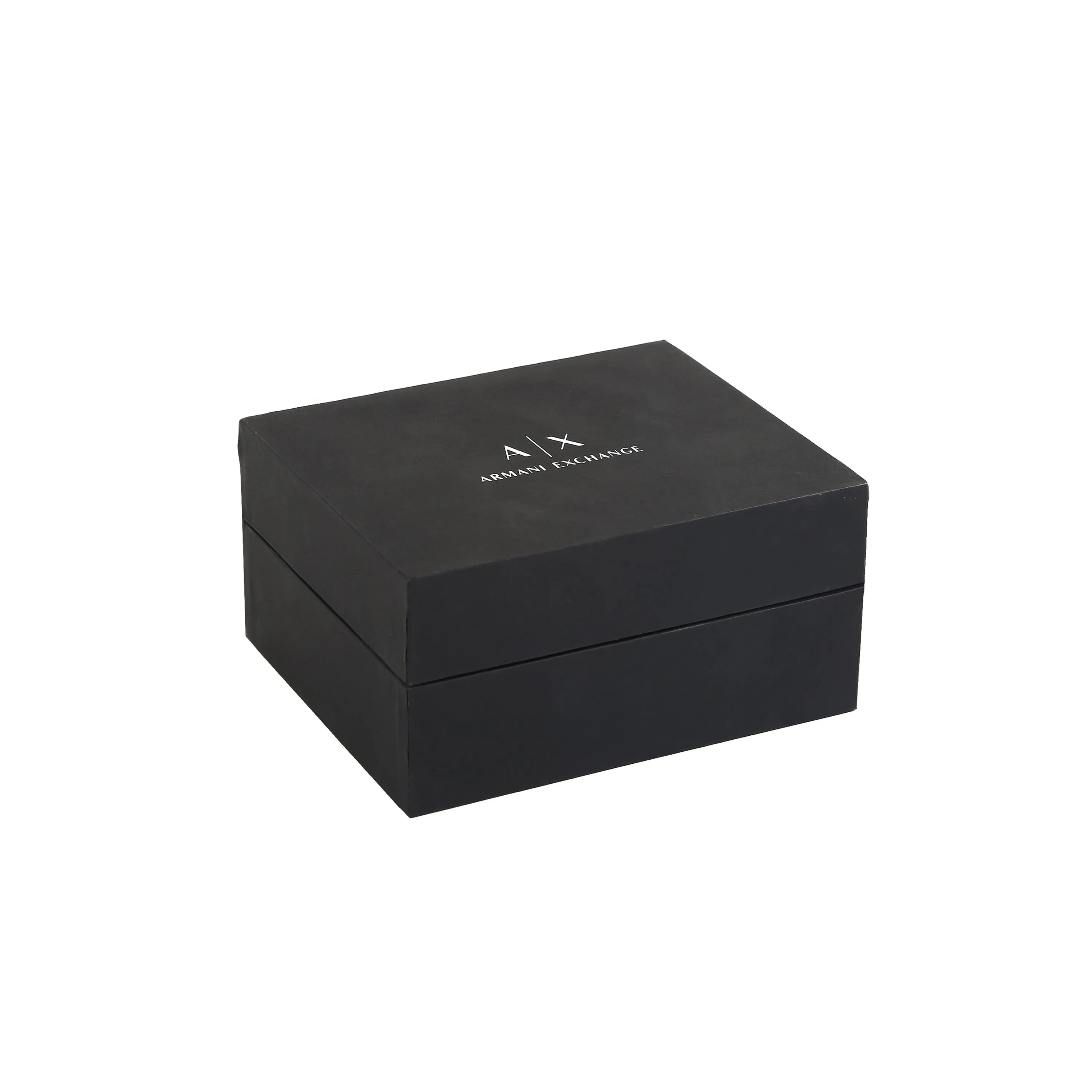 Armani Exchange Hampton Black Face Silver Band Watch - AX2103